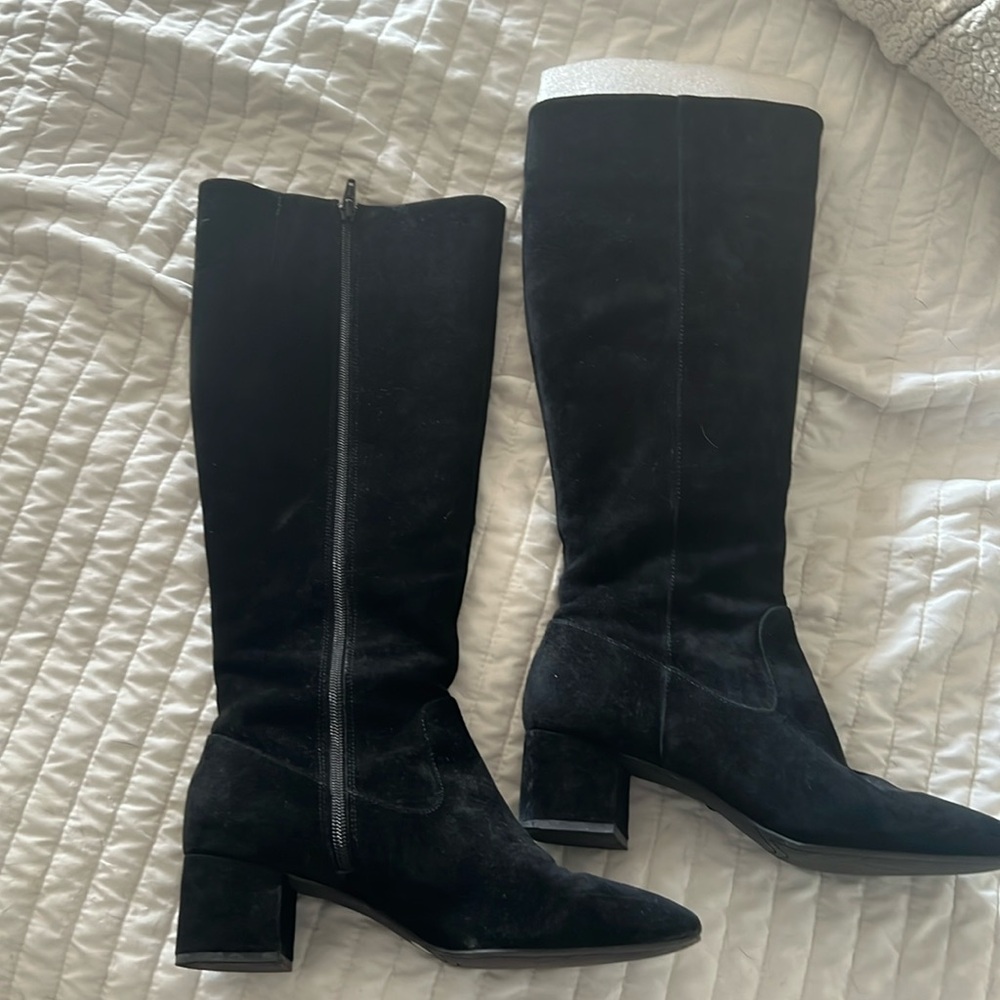 Alex Marie, tall suede boots, worn twice